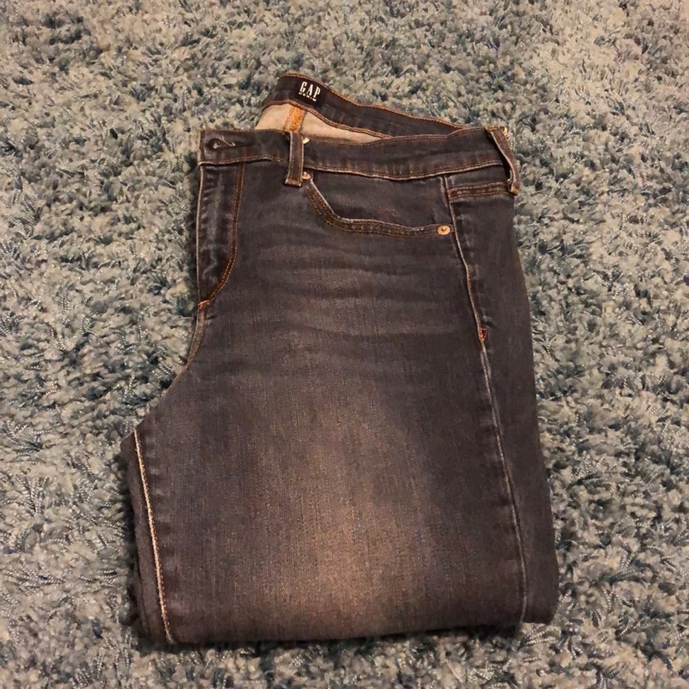 Mid-Rise true skinny dark wash jeans